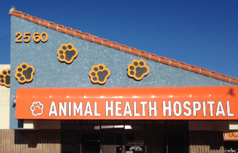 Animal Health Hospital Awning and Address by Addisigns Tucson
