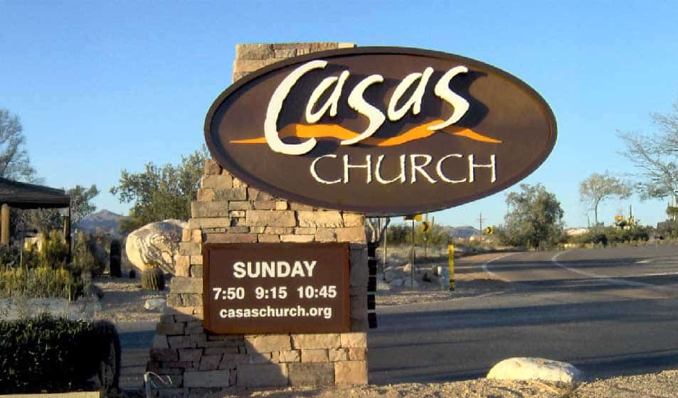 Casas Church Monument Sign by Addisigns Tucson