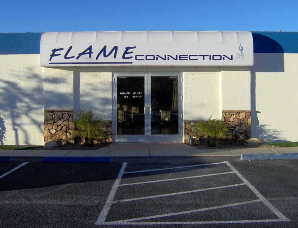 Flame Connection Blue Storefront Awning by Addisigns Tucson