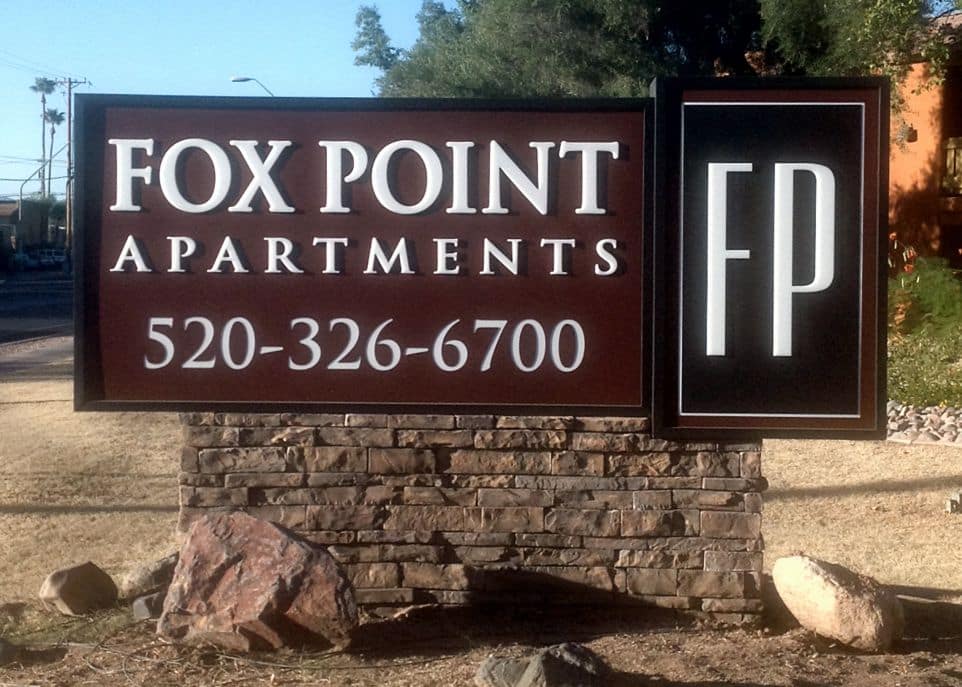 Fox Point Apartments Double Face Sign by Addisigns Tucson