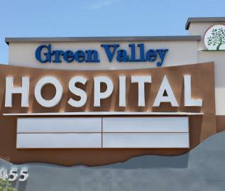 Green Valley Hospital Road Sign by Addisigns Tucson