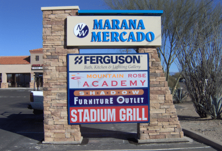 Marana Mercado Multi Tenant Monument Sign Wide by Addisigns Tucson
