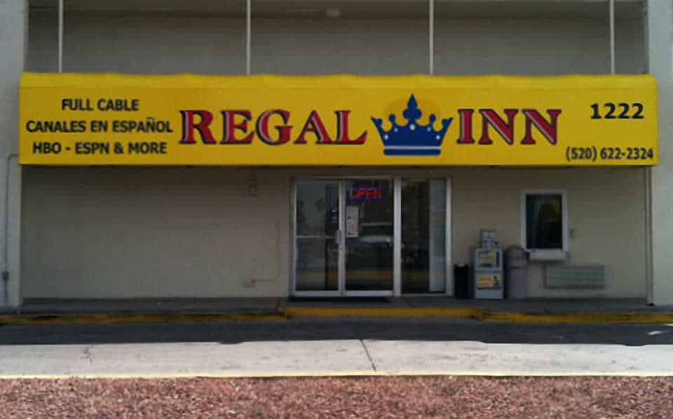 Regal Inn Yellow Backlit Awning by Addisigns Tucson