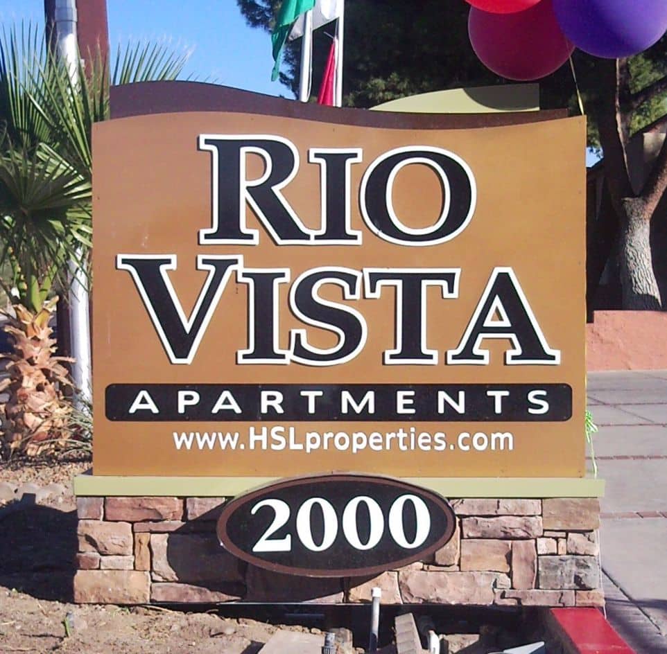 Rio Vista Apartments Monument Sign by Addisigns Tucson