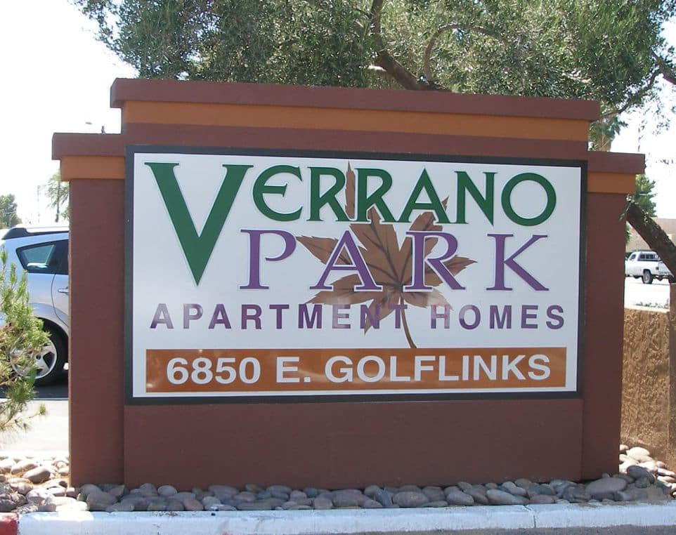 Verrano Park Apartments Monument Sign Wide by Addisigns Tucson