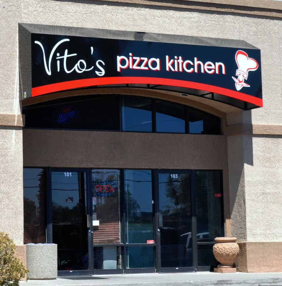 Vitos Pizza Kitchen Awning Storefront by Addisigns Tucson