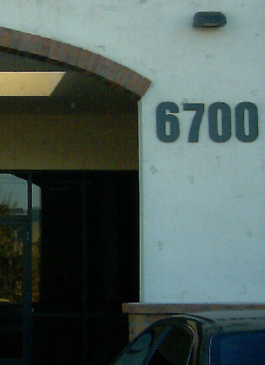 Building Address Numbers - Tucson Business Building Center