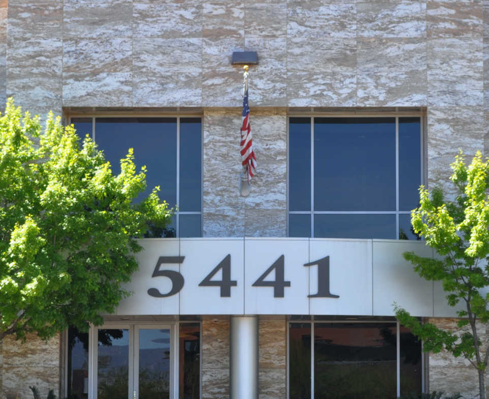 Building Address Numbers - Tucson Business Building Center Wall Sign