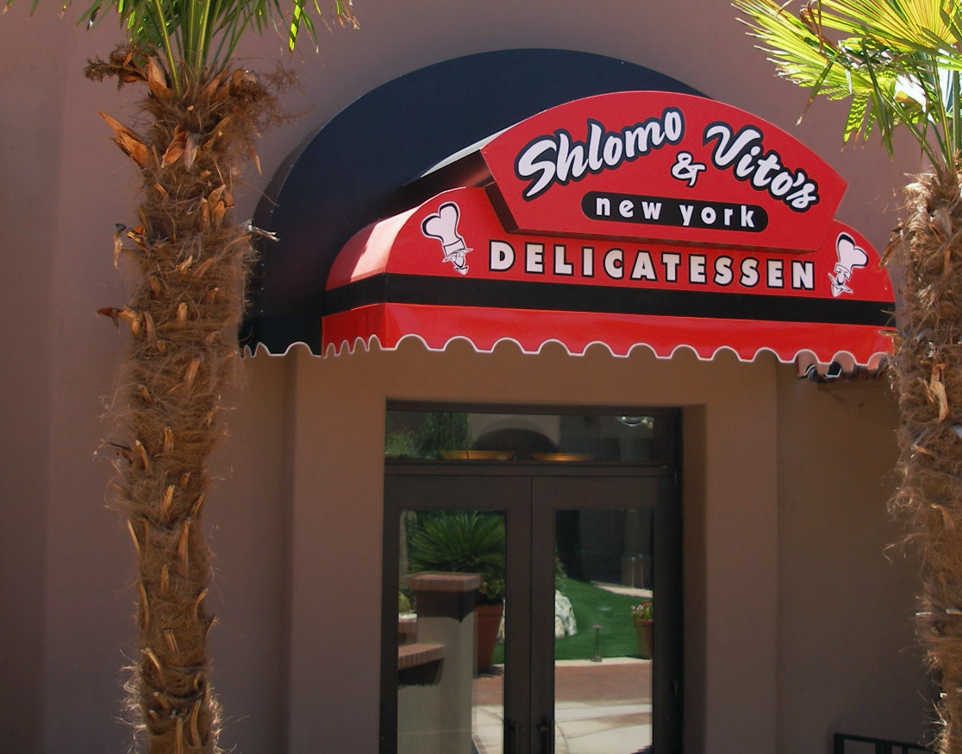 Awning Building Sign for Shlomo Vito's